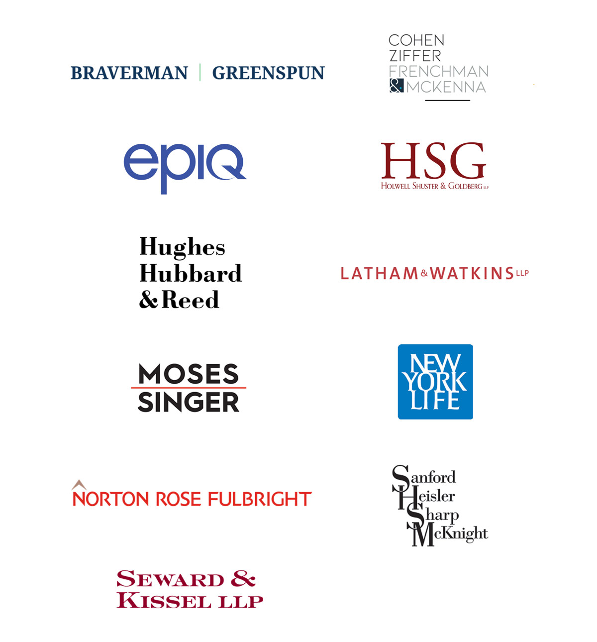 Profiles in Leadership Journal 2025 Legal Leadership Award Winner company logos